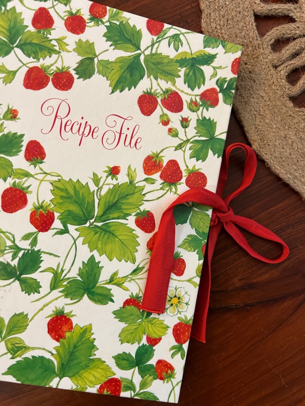 Hallmark Red Green Strawberry Recipe File